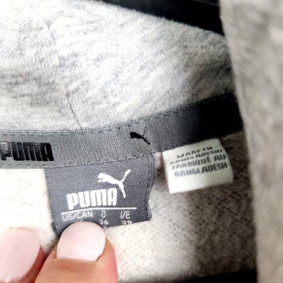 PUMA Essentials Fleece Logo Hoodie 851797-04 Gray Women's XS - Picture 5 of 9